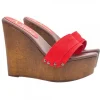 ZEPPA ROSSA CON TACCO 13 CM