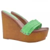 ZEPPA VERDE CON TACCO 13 CM