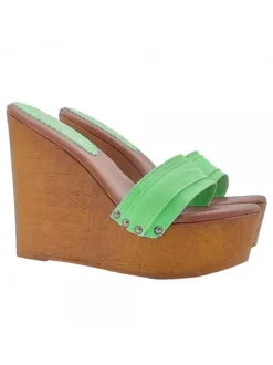 ZEPPA VERDE CON TACCO 13 CM