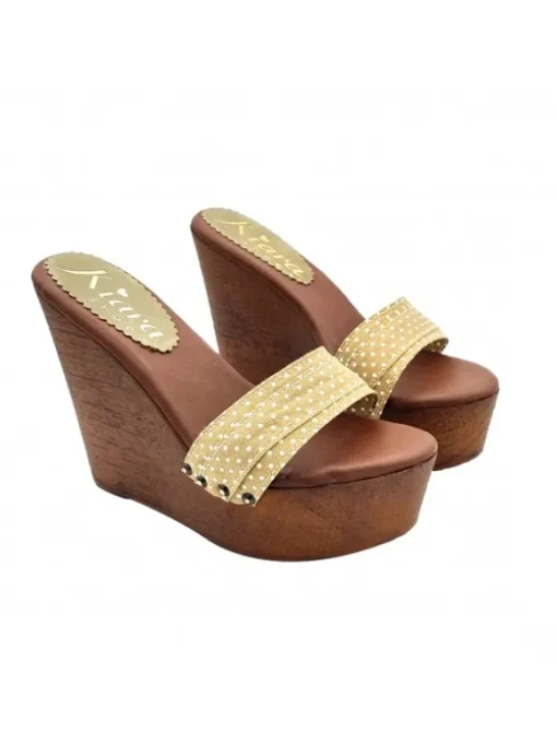 ZEPPE ALTE A POIS COLOR TAUPE