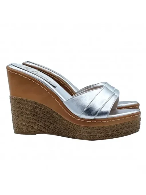 ZEPPE ARGENTO IN PELLE CON...
