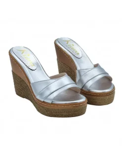 ZEPPE ARGENTO IN PELLE CON...