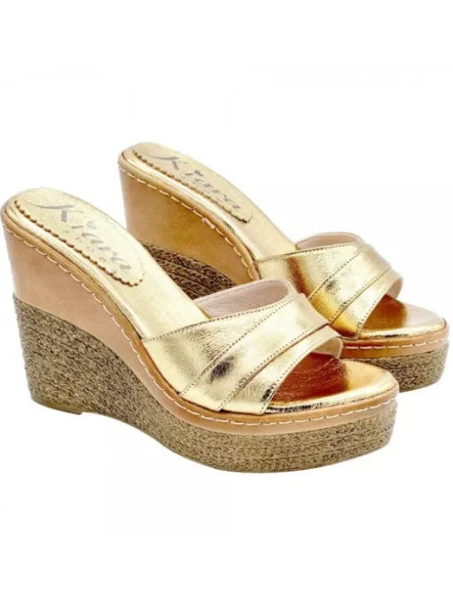 ZEPPE ORO IN PELLE CON...