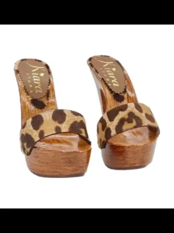 ZOCCOLI ANIMALIER IN PELLE