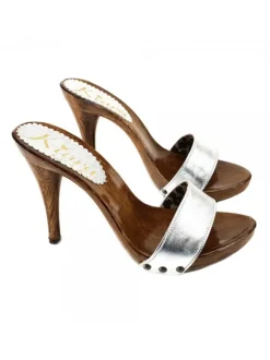 ZOCCOLI ARGENTO IN PELLE