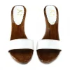ZOCCOLI BIANCO IN PELLE