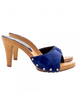 ZOCCOLI BLU IN CAMOSCIO CON...