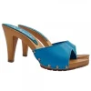 ZOCCOLI BLU ROYAL IN PELLE...