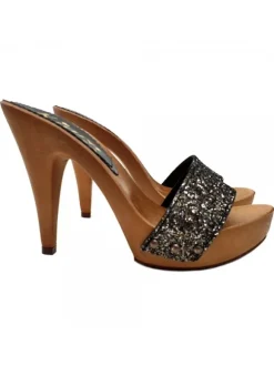 ZOCCOLI CON FASCIA GLITTERATA