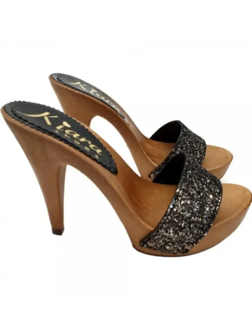 ZOCCOLI CON FASCIA GLITTERATA
