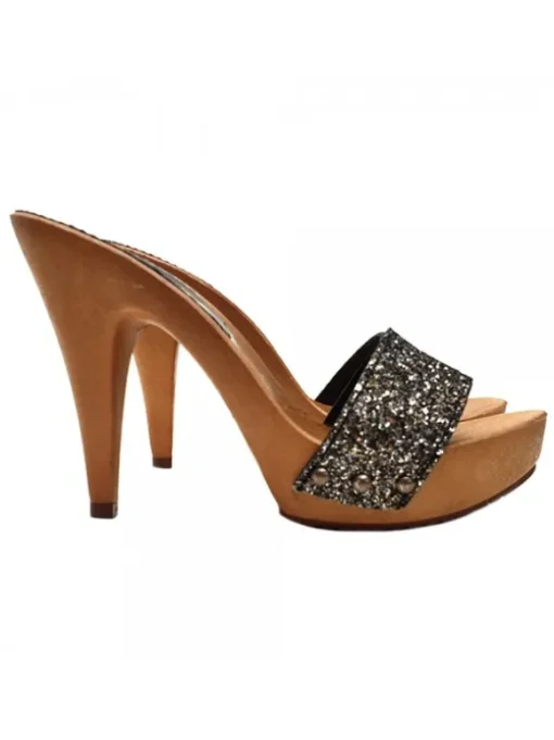 ZOCCOLI CON FASCIA GLITTERATA