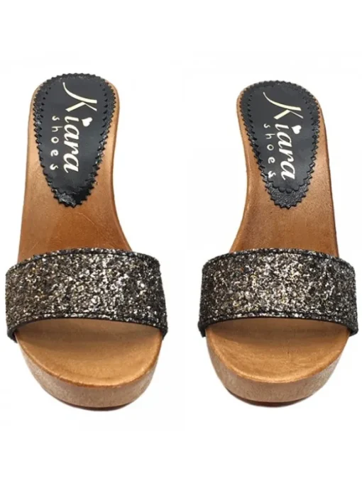 ZOCCOLI CON FASCIA GLITTERATA