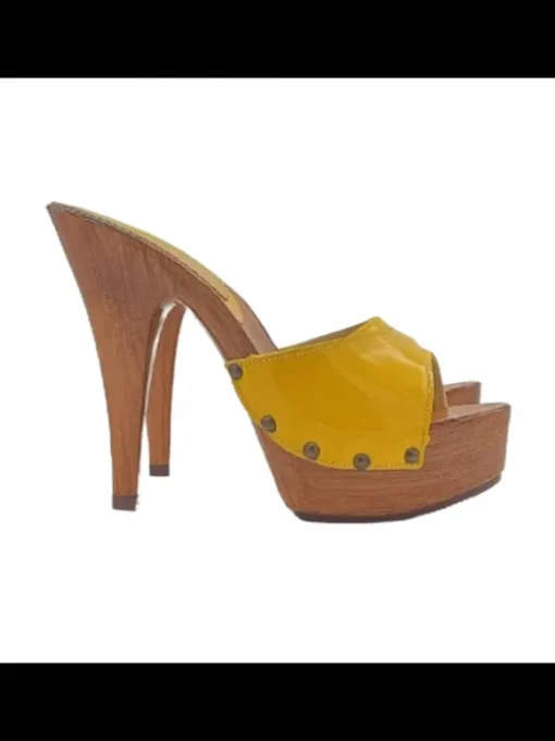 ZOCCOLI DONNA GIALLI IN...