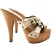 Zoccoli Donna Vernice Beige...