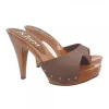 ZOCCOLI IN PELLE MARRONE...