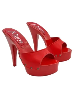ZOCCOLI IN PELLE ROSSI CON...