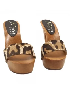 ZOCCOLI LEOPARDATI TACCO 13 CM