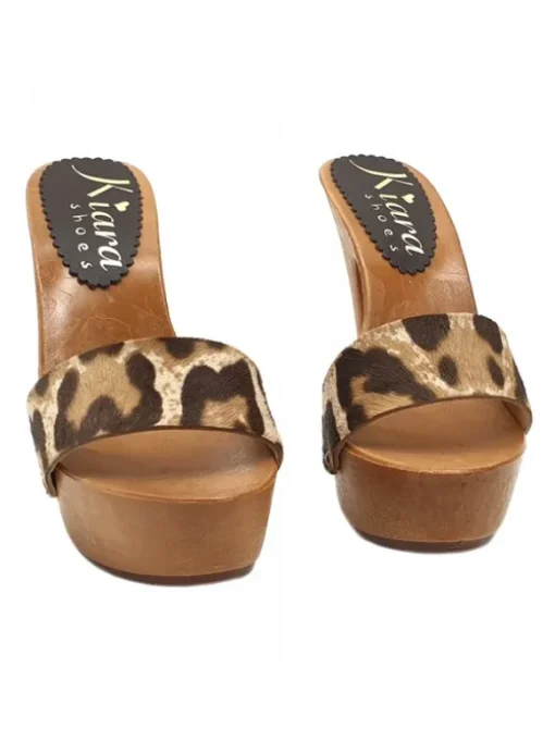 ZOCCOLI LEOPARDATI TACCO 13 CM