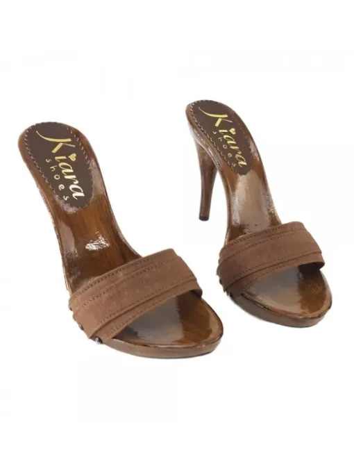 ZOCCOLI MARRONE CON TACCO 12