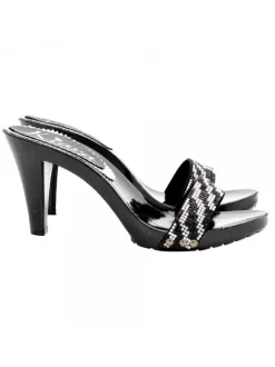 ZOCCOLI NERI FASCIA STRASS...