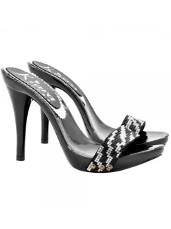 ZOCCOLI NERI FASCIA STRASS...