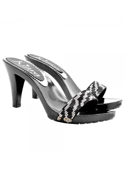 ZOCCOLI NERI FASCIA STRASS...