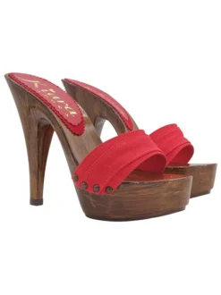 ZOCCOLI ROSSI CON TACCO 13 CM