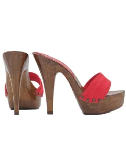 ZOCCOLI ROSSI CON TACCO 13 CM