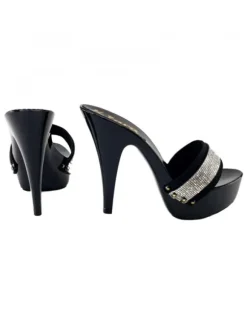 ZOCCOLI STRASS TOTAL BLACK