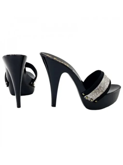 ZOCCOLI STRASS TOTAL BLACK