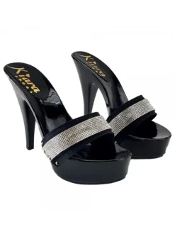 ZOCCOLI STRASS TOTAL BLACK