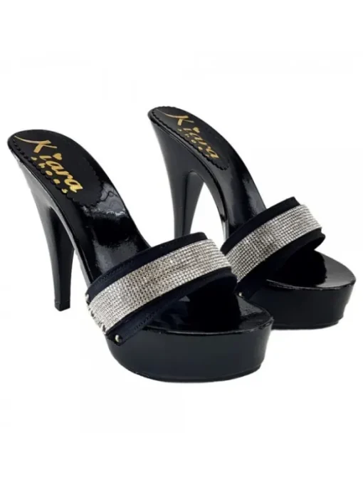 ZOCCOLI STRASS TOTAL BLACK