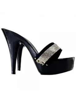ZOCCOLI STRASS TOTAL BLACK