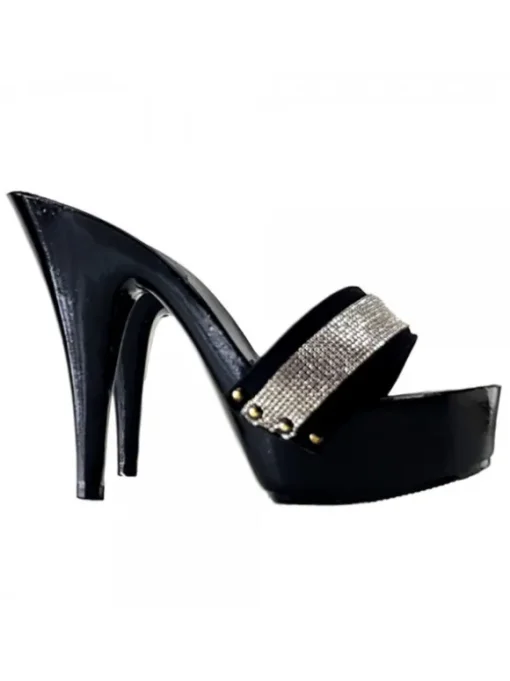 ZOCCOLI STRASS TOTAL BLACK