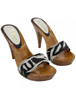 Zoccoli zebra donna