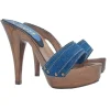 ZOCCOLO DENIM TACCO 13 MOKA