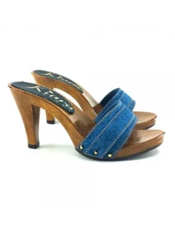 ZOCCOLO IN JEANS TACCO 9 CM