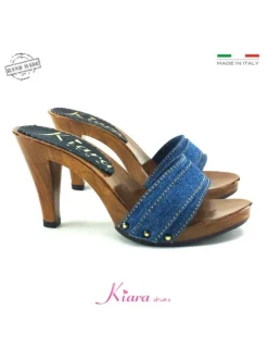 ZOCCOLO IN JEANS TACCO 9 CM