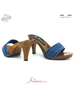 ZOCCOLO IN JEANS TACCO 9 CM