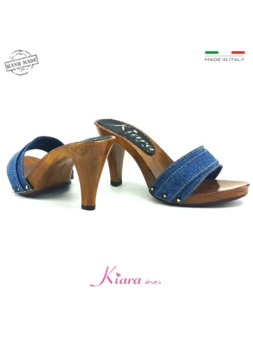 ZOCCOLO IN JEANS TACCO 9 CM
