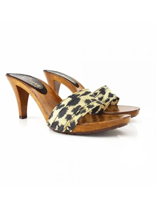 ZOCCOLO LEOPARDATO TACCO 9 CM