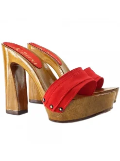ZOCCOLO ROSSO CON TACCO COMODO